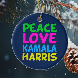 Peace Liebe Kamala Harris Weihnachten Keramik Ornament