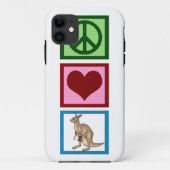 Peace Liebe Kangaroo Case-Mate iPhone Hülle (Rückseite)