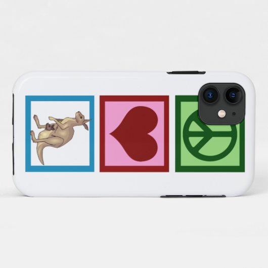Peace Liebe Kangaroo Case-Mate iPhone Hülle (Rückseite (Horizontal))