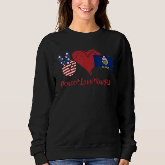 Peace Liebe Kansas Sweatshirt (Vorderseite)