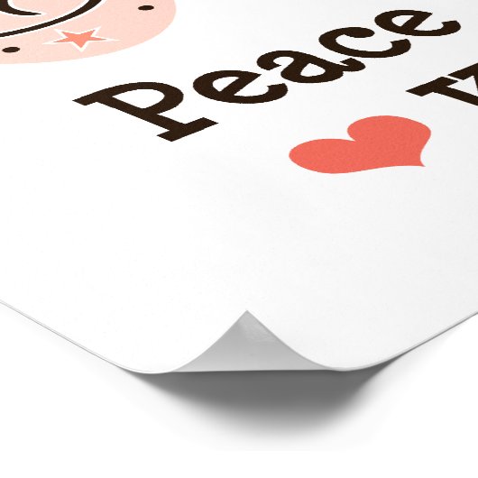 Peace Liebe Karaoke Poster (Ecke)