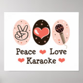 Peace Liebe Karaoke Poster (Vorne)