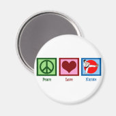 Peace Liebe Karate Magnet (Vorderseite/Rückseite)