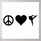 Peace Liebe Karate Poster (Vorne)