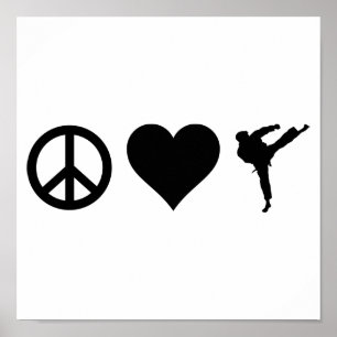 Peace Liebe Karate Poster