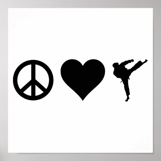 Peace Liebe Karate Poster (Vorne)