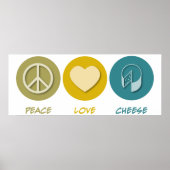 Peace Liebe Käse Poster (Vorne)