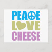 Peace Liebe Käse Postkarte (Vorderseite)