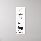 Peace Liebe Kätzchen Cat Lover Art Leinwand (Vorderseite)