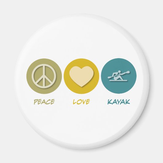 Peace Liebe Kayak Magnet (Vorne)