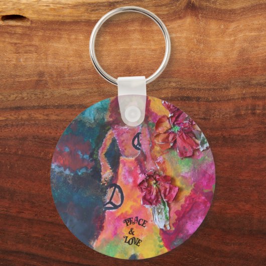 Peace & Liebe Keychchain Schlüsselanhänger (Vorderseite)