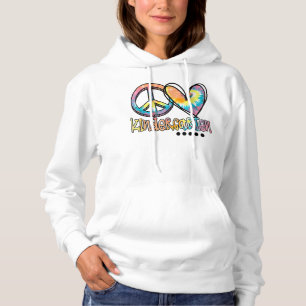 Peace Liebe Kindergarten Gefärbte Krawatte am erst Hoodie