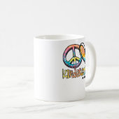 Peace Liebe Kindergarten Gefärbte Krawatte am erst Kaffeetasse (VorderseiteRechts)