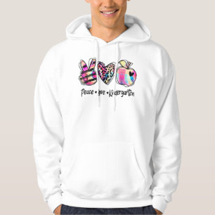 Peace Liebe Kindergarten Lehrerin Girl's Back to S Hoodie