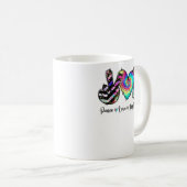 Peace Liebe Kindergarten Lehrerin Student Kinderte Kaffeetasse (VorderseiteRechts)