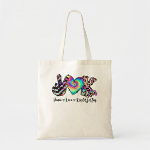 Peace Liebe Kindergarten Lehrerin Student Kinderte Tragetasche