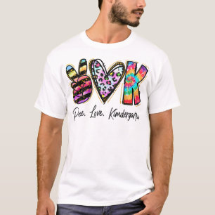 Peace Liebe Kindergarten Teacher Girls Team Kinder T-Shirt