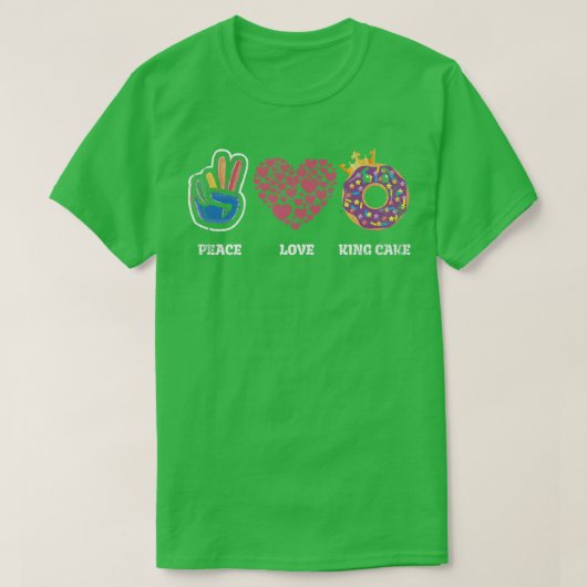 Peace Liebe King Cake für Bäcker oder Backfächer T-Shirt (Design vorne)
