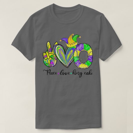 Peace Liebe King Cake Mardi Gras Men Women Kids (1 T-Shirt (Design vorne)