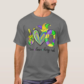 Peace Liebe King Cake Mardi Gras Men Women Kids (1 T-Shirt