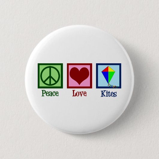Peace Liebe Kites Button (Vorderseite)
