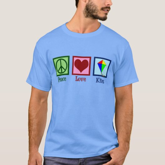 Peace Liebe Kites Niedlich Kite Festival T-Shirt (Vorderseite)