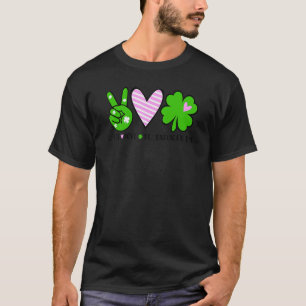 Peace Liebe Kleeblatt St Patrick's Day Irish Men W T-Shirt