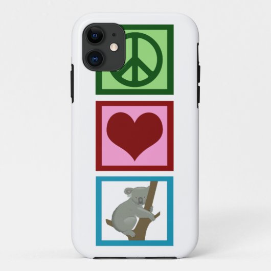 Peace Liebe Koala Bear Case-Mate iPhone Hülle (Rückseite)