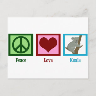 Peace Liebe Koala Bear Postkarte