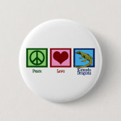 Peace Liebe Komodo Dragons Button (Vorderseite)