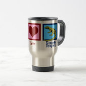 Peace Liebe Komodo Dragons Reisebecher (VorderseiteRechts)