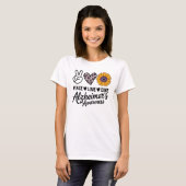 PEACE LIEBE KURZ Alzheimer's Bewusstsein T-Shirt (Vorne ganz)