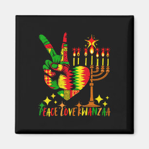 Peace Liebe Kwanzaa American Heritage Happy Magnet