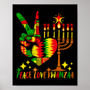 Peace Liebe Kwanzaa American Heritage Happy Poster