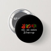 Peace Liebe Kwanzaa Segen Weihnachts-Afrikanisches Button (Vorne & Hinten)