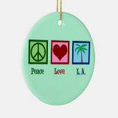 Peace Liebe L.A. Los Angeles Keramik Ornament (Rechts)