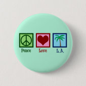 Peace Liebe L.A. | Niedlich Los Angeles Button (Vorderseite)