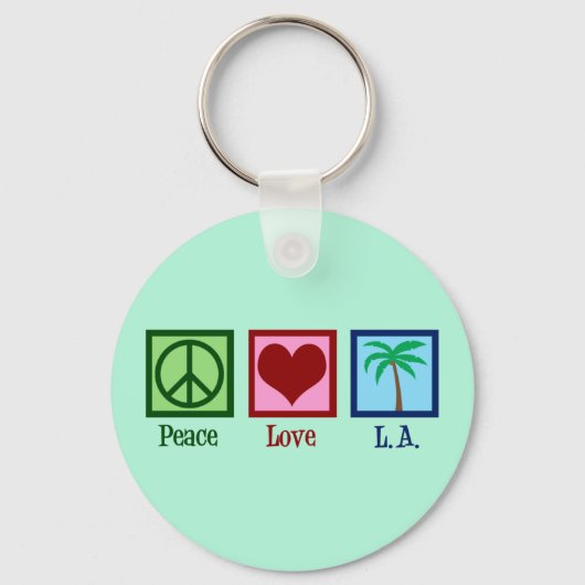 Peace Liebe L.A. | Niedlich Los Angeles Schlüsselanhänger (Vorderseite)