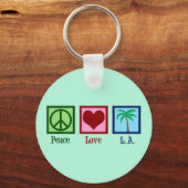 Peace Liebe L.A. | Niedlich Los Angeles Schlüsselanhänger (Vorderseite)