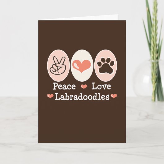 Peace Liebe Labradoodles Grußkarte Karte (Vorderseite)