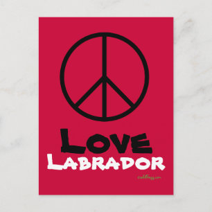 Peace Liebe Labrador Postcard Postkarte