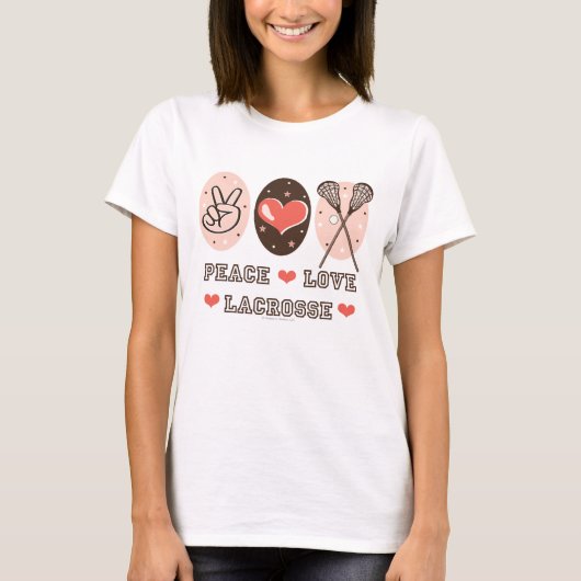 Peace Liebe Lacrosse Bio T Shirt (Vorderseite)