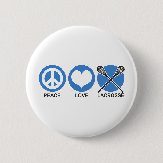 Peace Liebe Lacrosse Button (Vorderseite)
