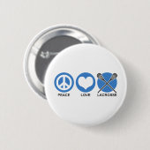 Peace Liebe Lacrosse Button (Vorne & Hinten)