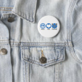 Peace Liebe Lacrosse Button (Beispiel)