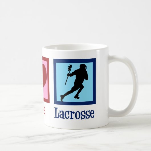 Peace Liebe Lacrosse Kaffeetasse (Rechts)
