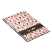 Peace Liebe Lacrosse Lax Spiral Notebook Journal Notizblock (Rechte Seite)