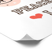 Peace Liebe Lacrosse Poster Print (Ecke)