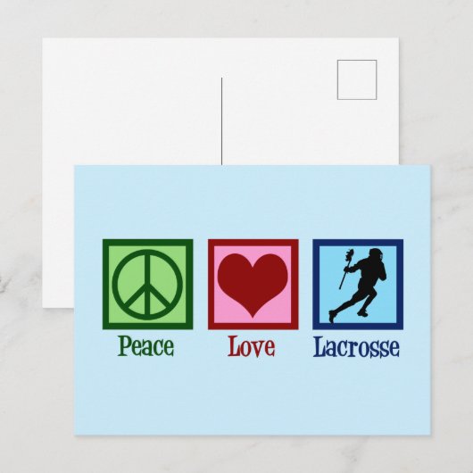 Peace Liebe Lacrosse Postkarte (Vorne/Hinten)