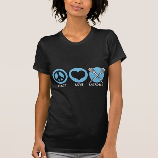 Peace Liebe Lacrosse T-Shirt (Vorderseite)